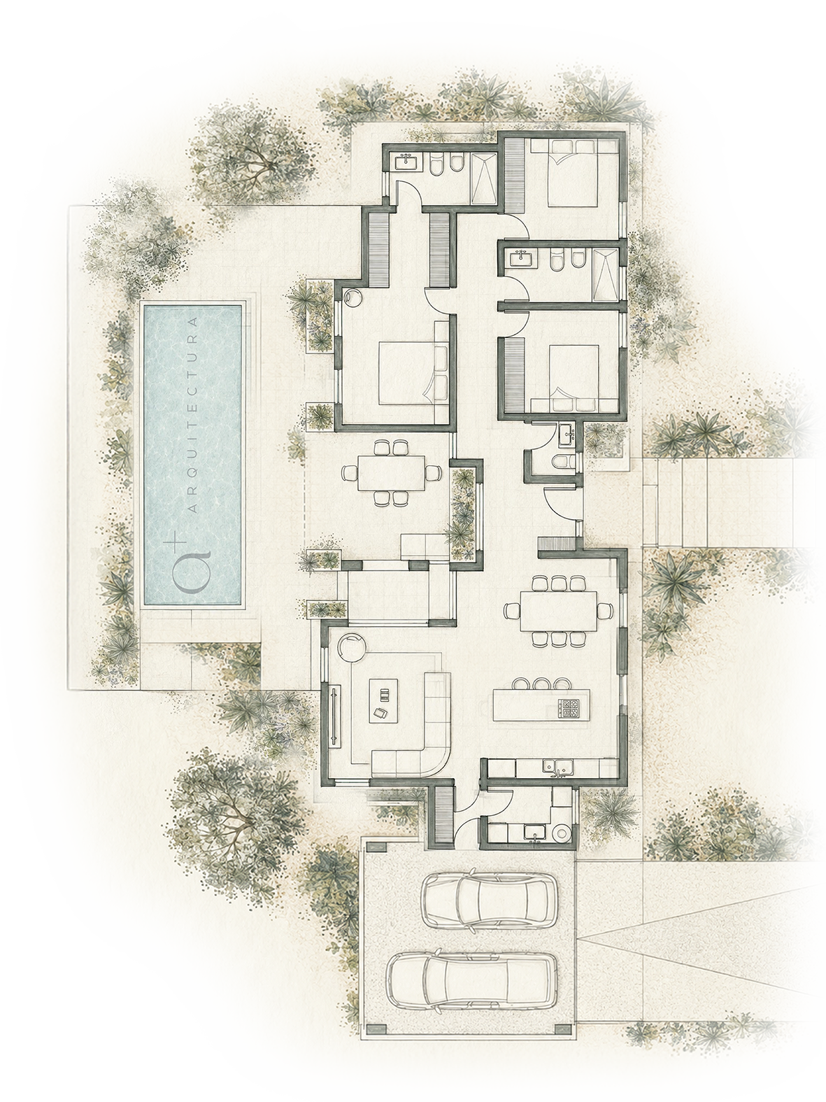 Planta de Casa Galería 01, según la referencia facilitada por el estudio